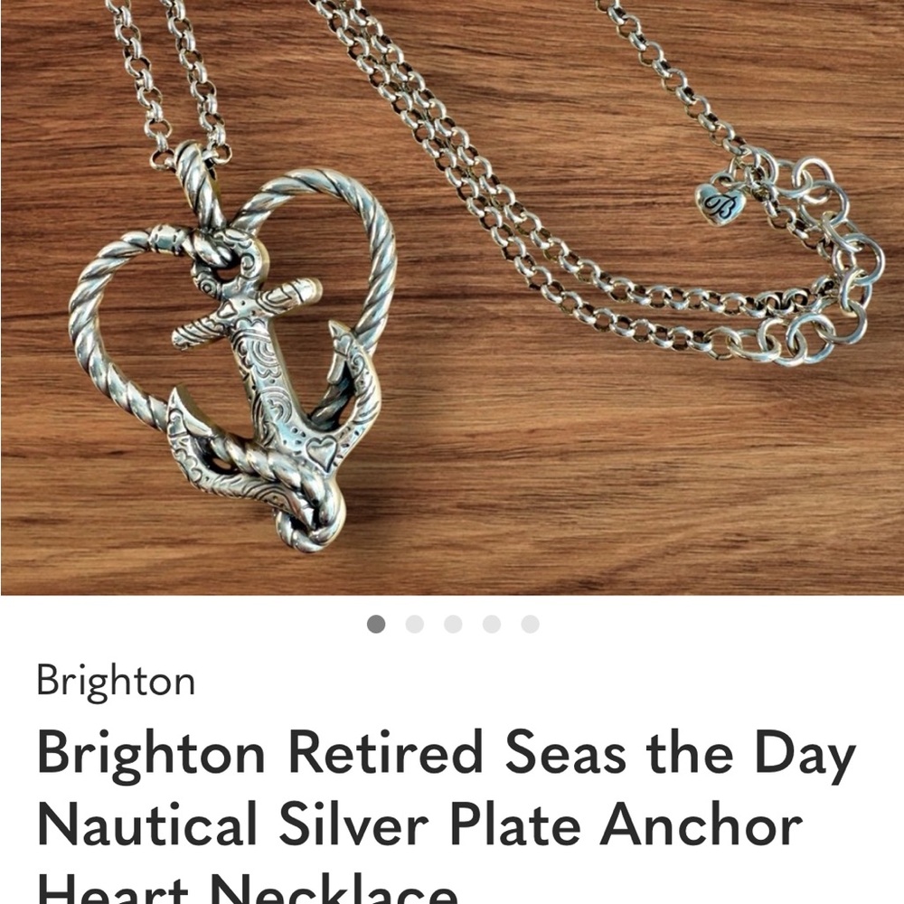 Brighton Silver Nautical Heart Necklace